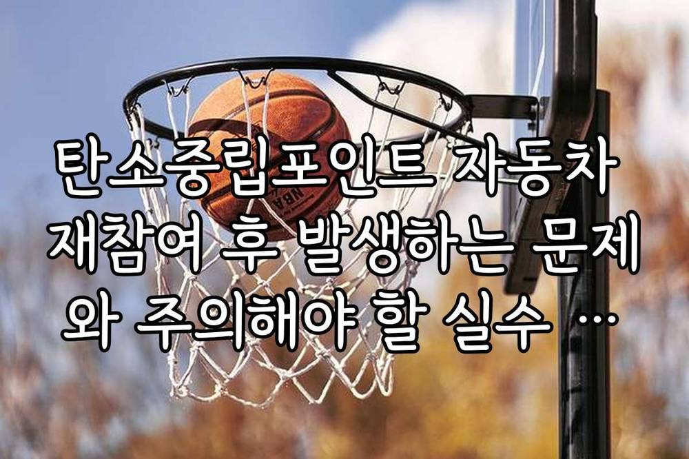 탄소중립포인트 자동차 재참여 후 발생하는 문제와 주의해야 할 실수 사례를 소개합니다