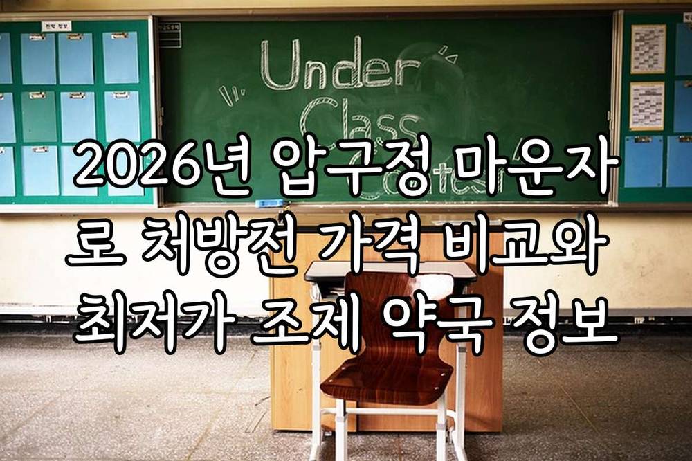 2026년 압구정 마운자로 처방전 가격 비교와 최저가 조제 약국 정보