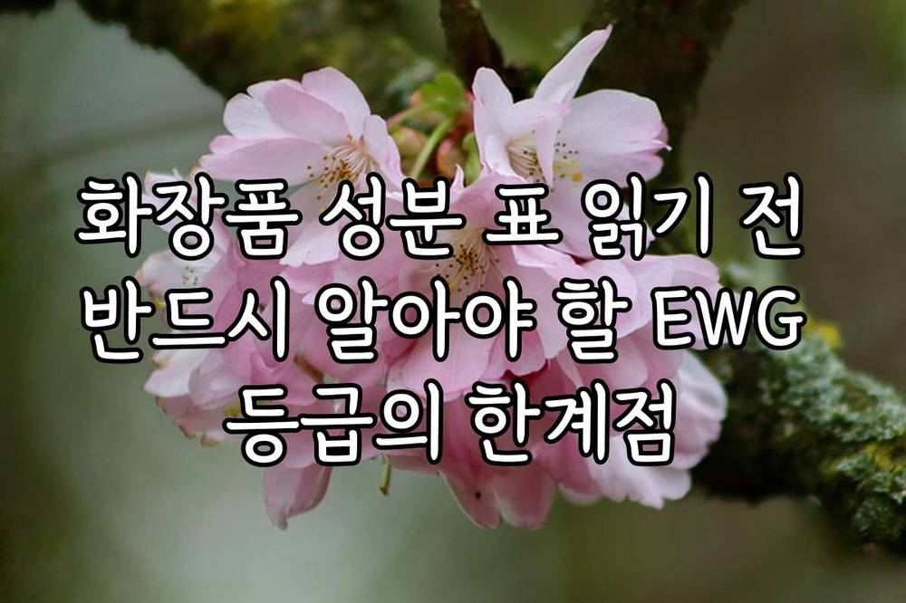 화장품 성분 표 읽기 전 반드시 알아야 할 EWG 등급의 한계점