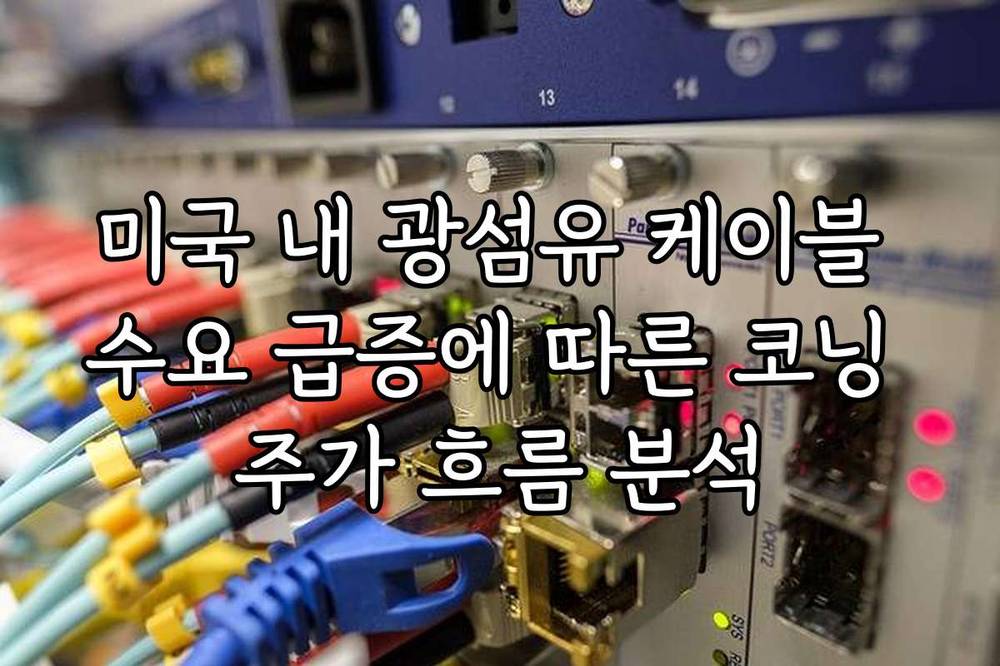 미국 내 광섬유 케이블 수요 급증에 따른 코닝 주가 흐름 분석