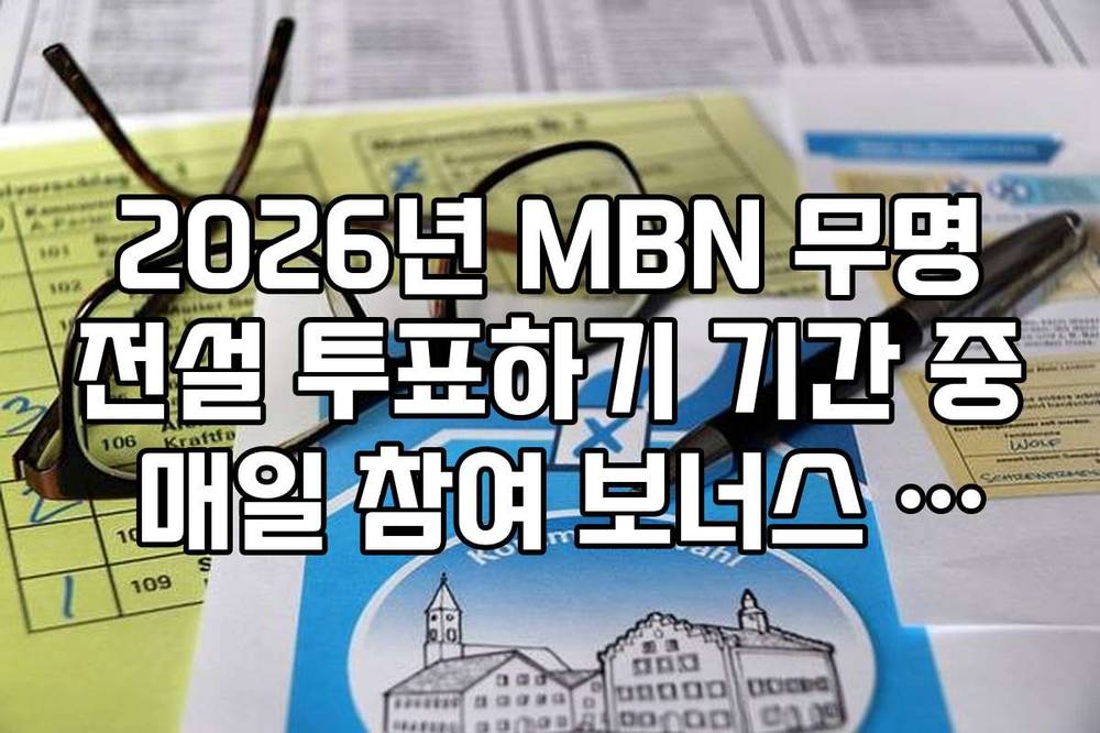 2026년 MBN 무명전설 투표하기 기간 중 매일 참여 보너스 포인트