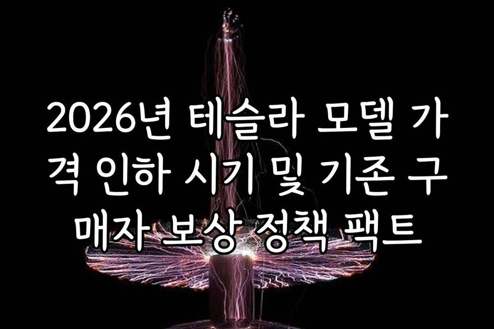 2026년 테슬라 모델 가격 인하 시기 및 기존 구매자 보상 정책 팩트