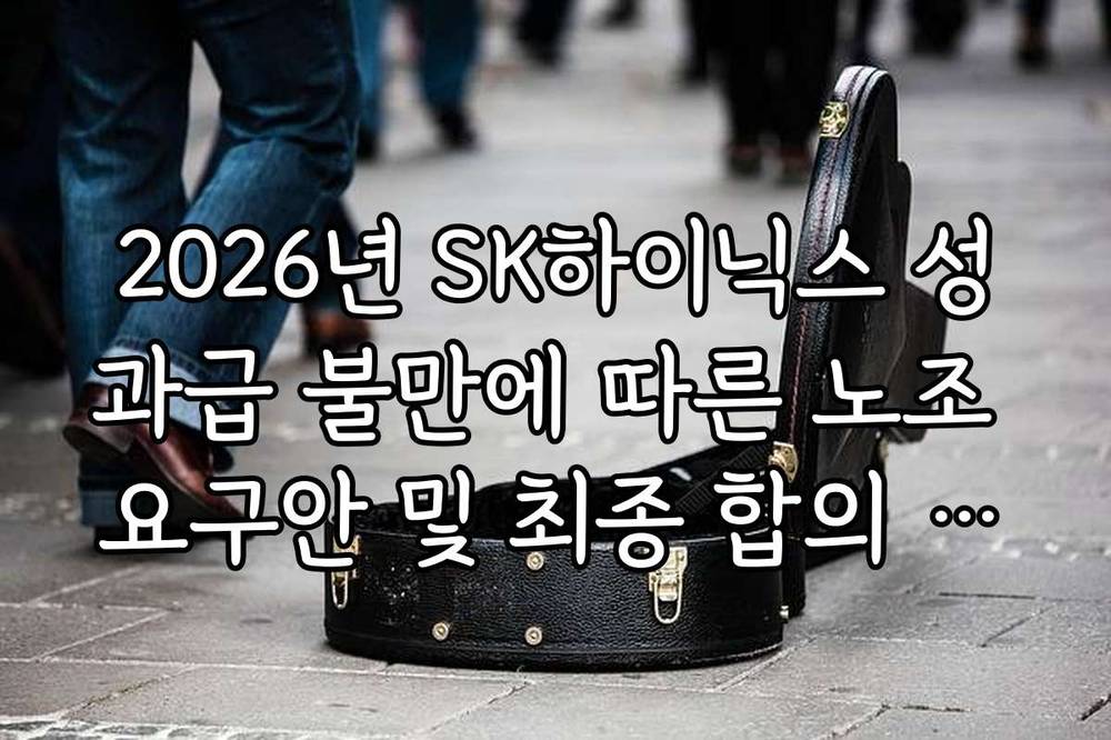 2026년 SK하이닉스 성과급 불만에 따른 노조 요구안 및 최종 합의 내용