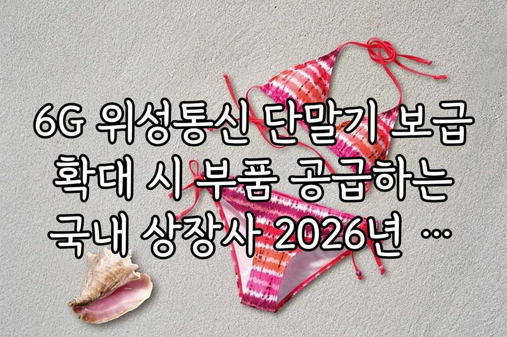 6G 위성통신 단말기 보급 확대 시 부품 공급하는 국내 상장사 2026년 전망