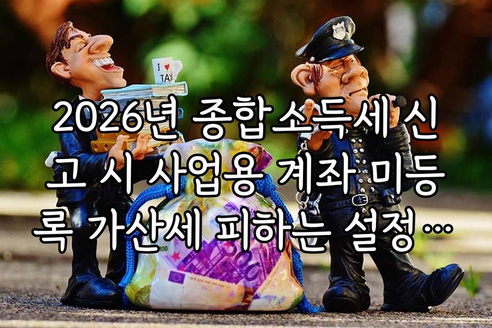 2026년 종합소득세 신고 시 사업용 계좌 미등록 가산세 피하는 설정 팁