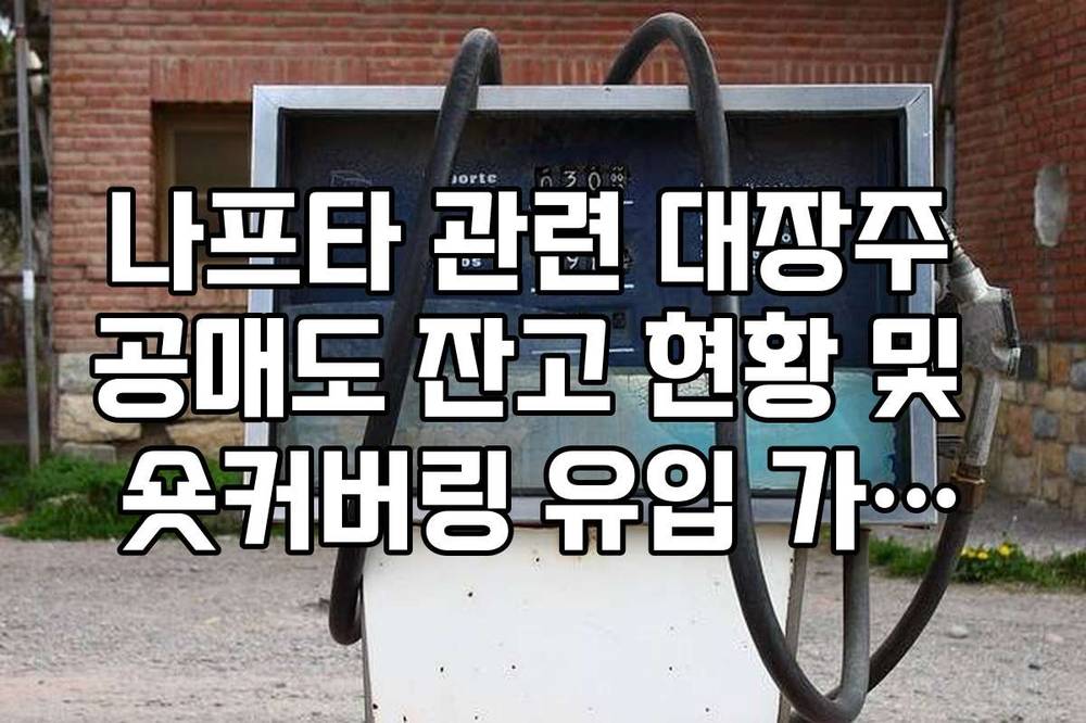 나프타 관련 대장주 공매도 잔고 현황 및 숏커버링 유입 가능성 진단