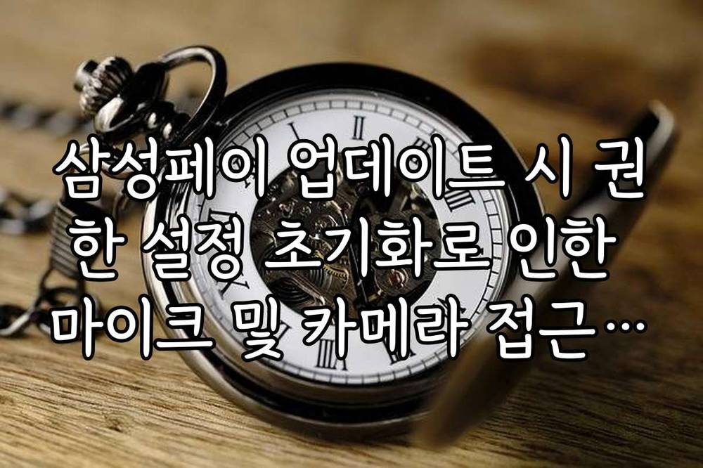 삼성페이 업데이트 시 권한 설정 초기화로 인한 마이크 및 카메라 접근 허용