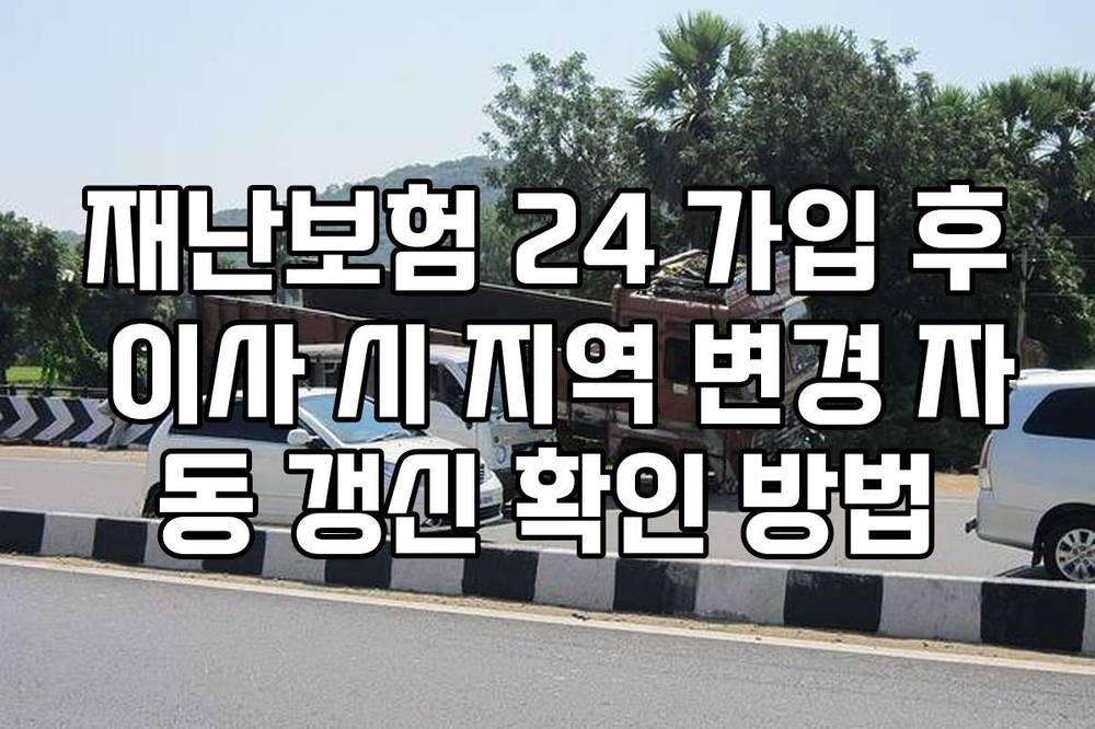 재난보험 24 가입 후 이사 시 지역 변경 자동 갱신 확인 방법