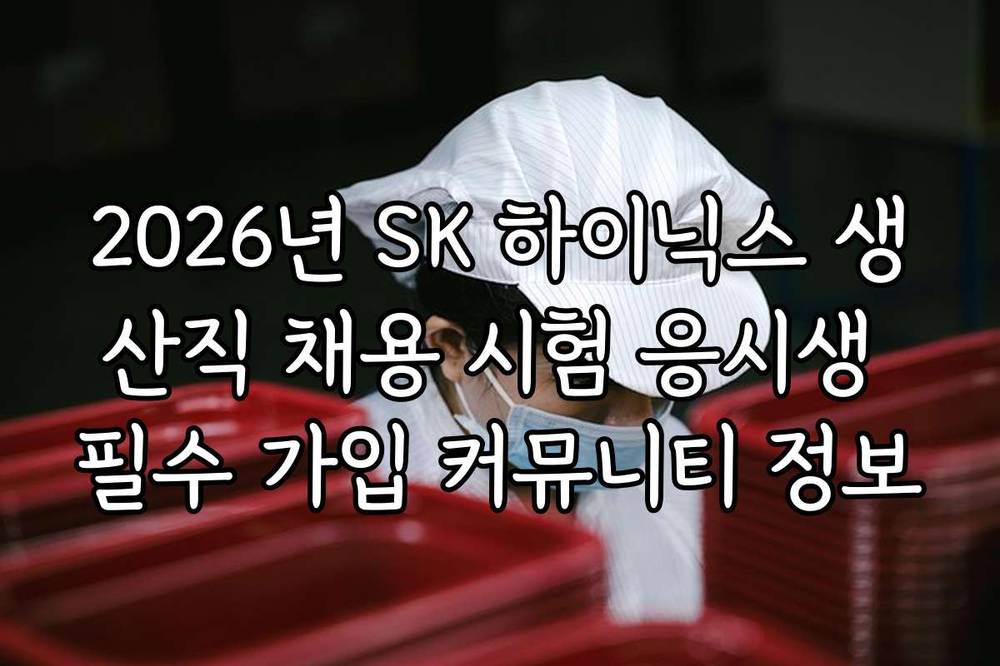 2026년 SK 하이닉스 생산직 채용 시험 응시생 필수 가입 커뮤니티 정보