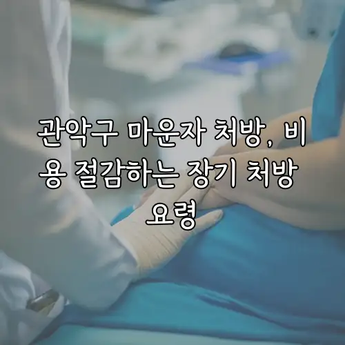 관악구 마운자 처방, 비용 절감하는 장기 처방 요령