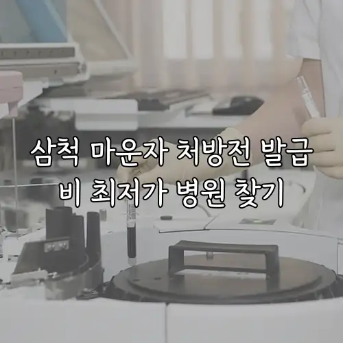 삼척 마운자 처방전 발급비 최저가 병원 찾기