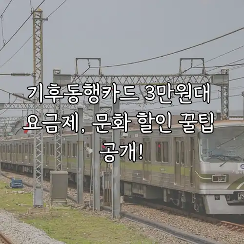 기후동행카드 3만원대 요금제, 문화 할인 꿀팁 공개!