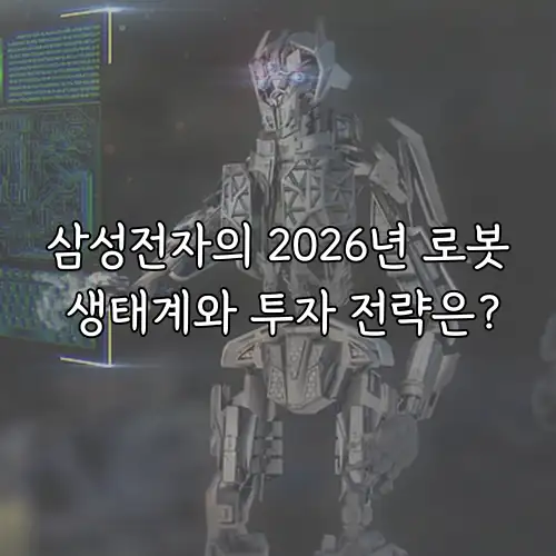 삼성전자의 2026년 로봇 생태계와 투자 전략은?