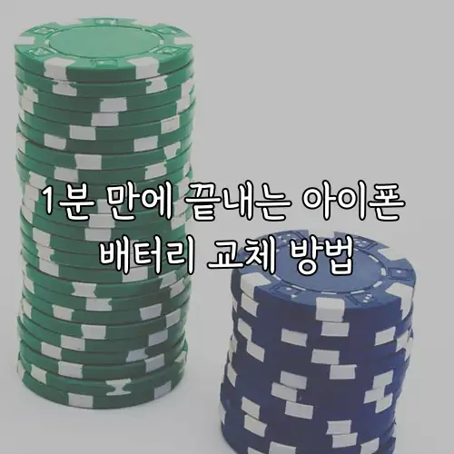 1분 만에 끝내는 아이폰 배터리 교체 방법