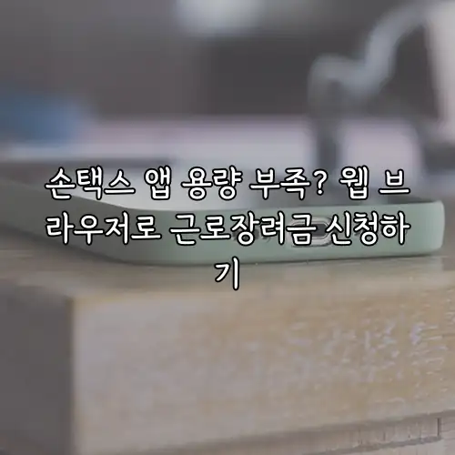 손택스 앱 용량 부족? 웹 브라우저로 근로장려금 신청하기