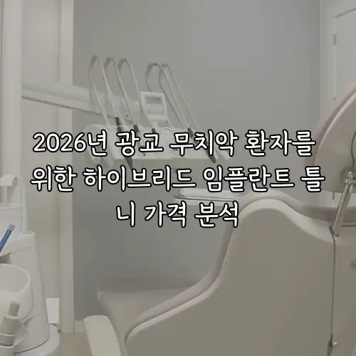 2026년 광교 무치악 환자를 위한 하이브리드 임플란트 틀니 가격 분석