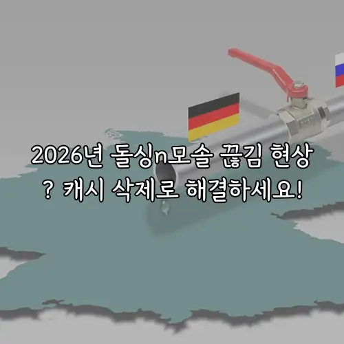 2026년 돌싱n모솔 끊김 현상? 캐시 삭제로 해결하세요!