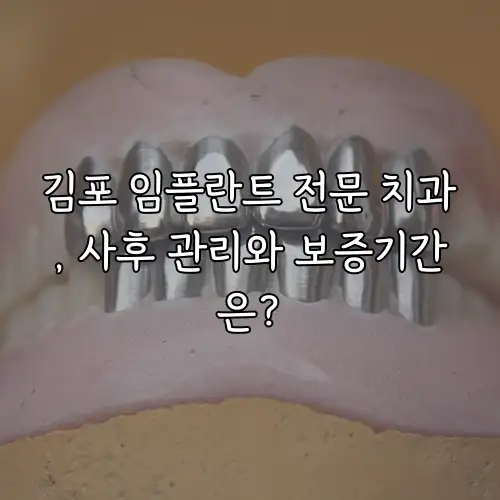 김포 임플란트 전문 치과, 사후 관리와 보증기간은?