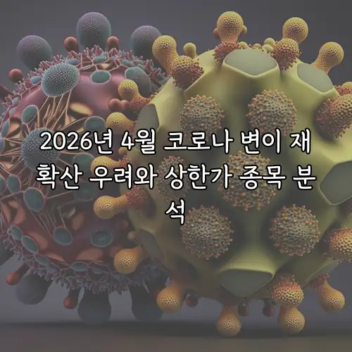 2026년 4월 코로나 변이 재확산 우려와 상한가 종목 분석