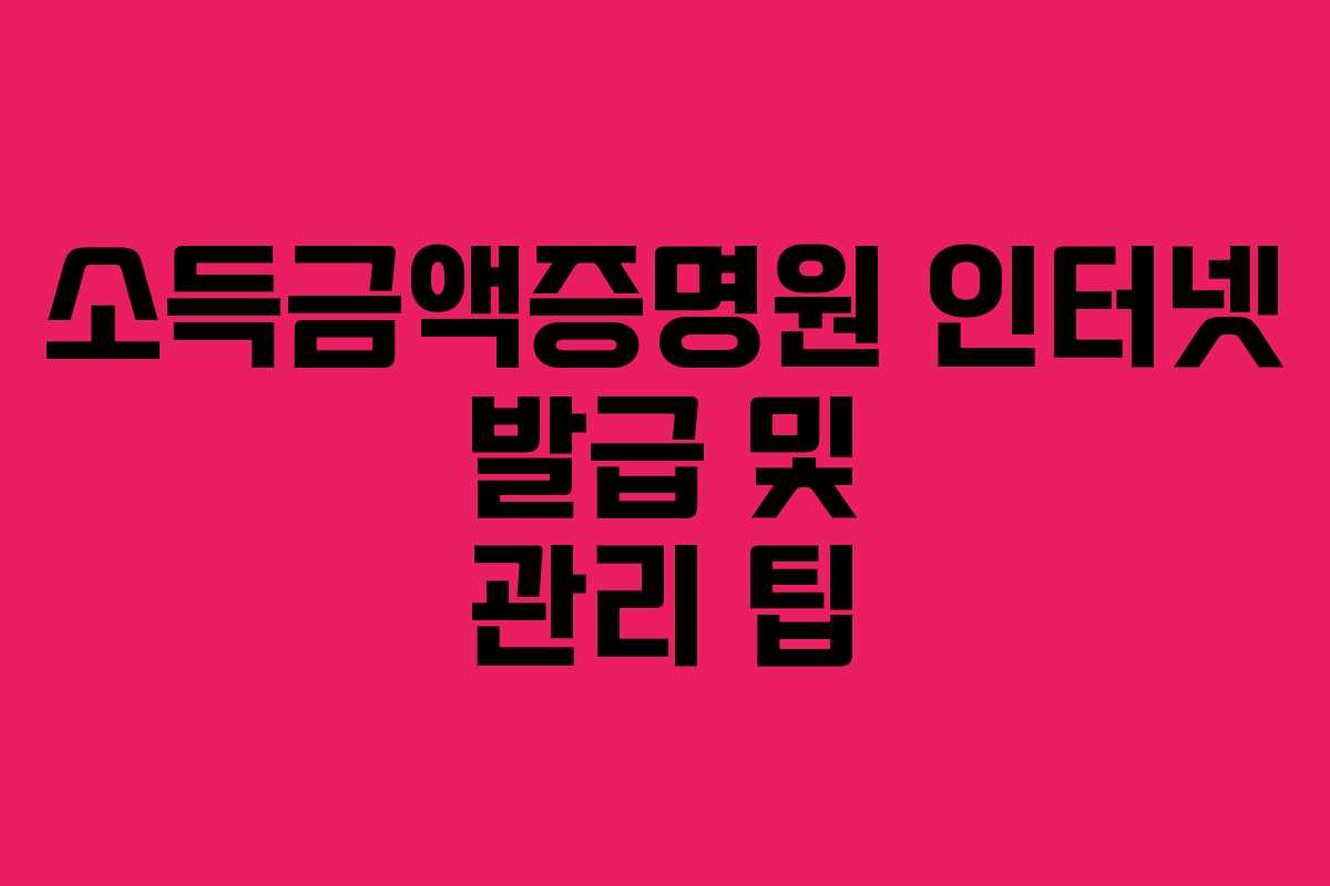 소득금액증명원-인터넷-발급-및-관리-팁