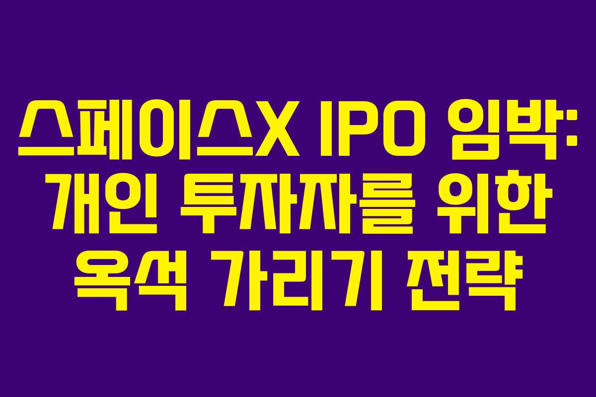 스페이스X-IPO-임박-개인-투자자를-위한-옥석-가리기-전략