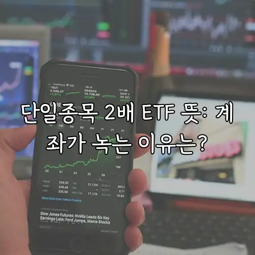 단일종목 2배 ETF 뜻: 계좌가 녹는 이유는?