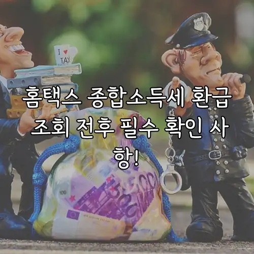 홈택스 종합소득세 환급 조회 전후 필수 확인 사항!