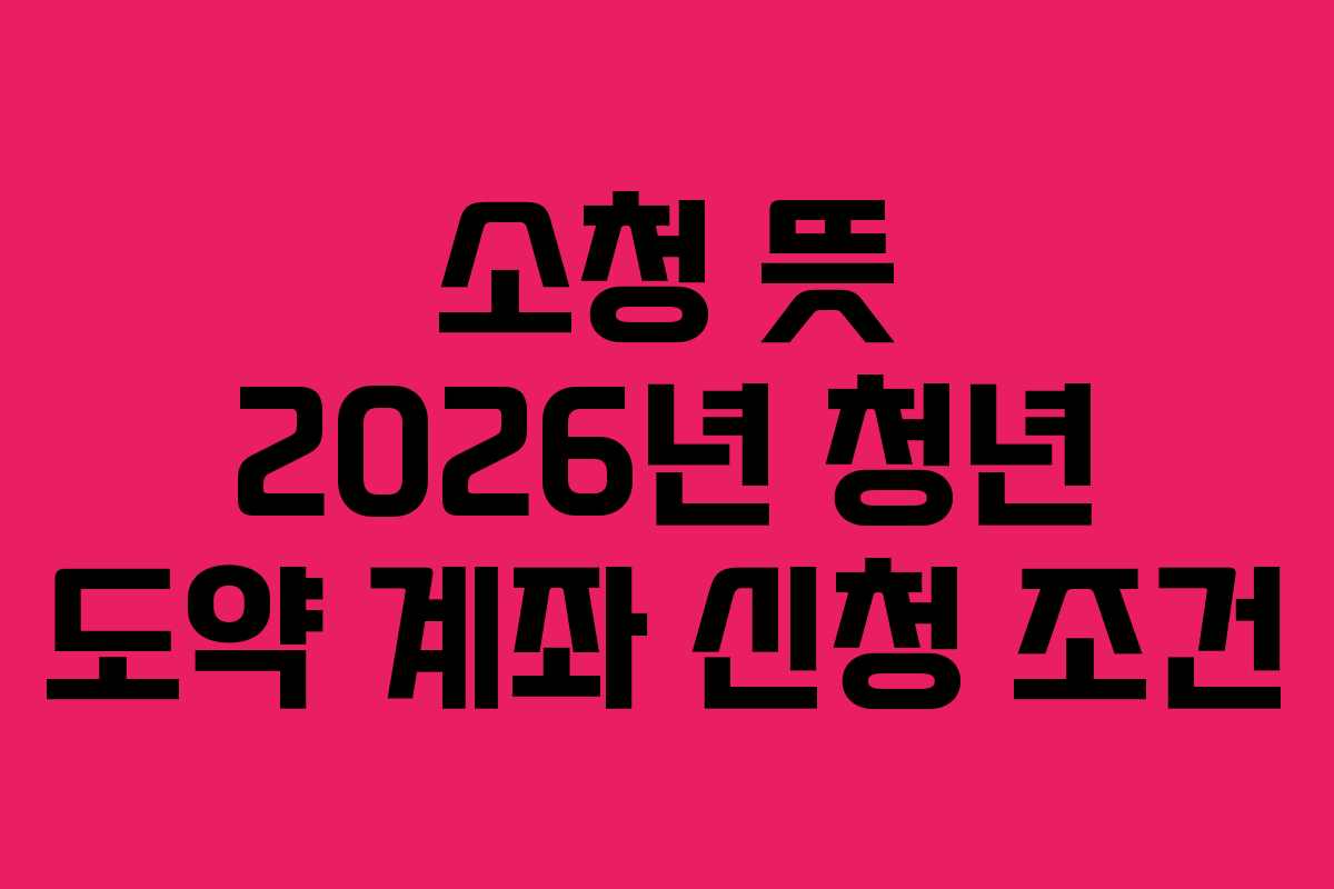 소청-뜻-2026년-청년-도약-계좌-신청-조건